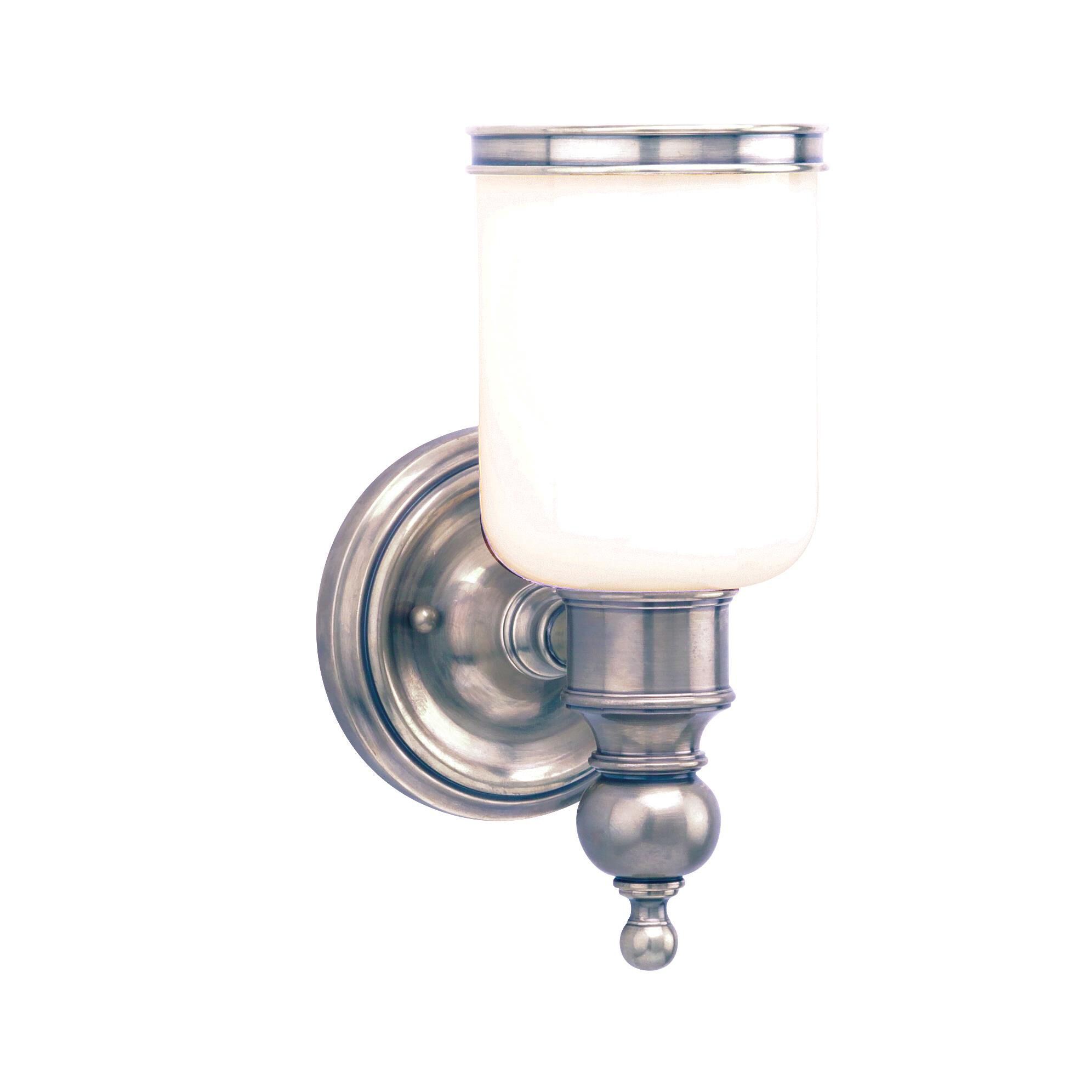 Shown in Antique Nickel finish and Opal Glossy glass